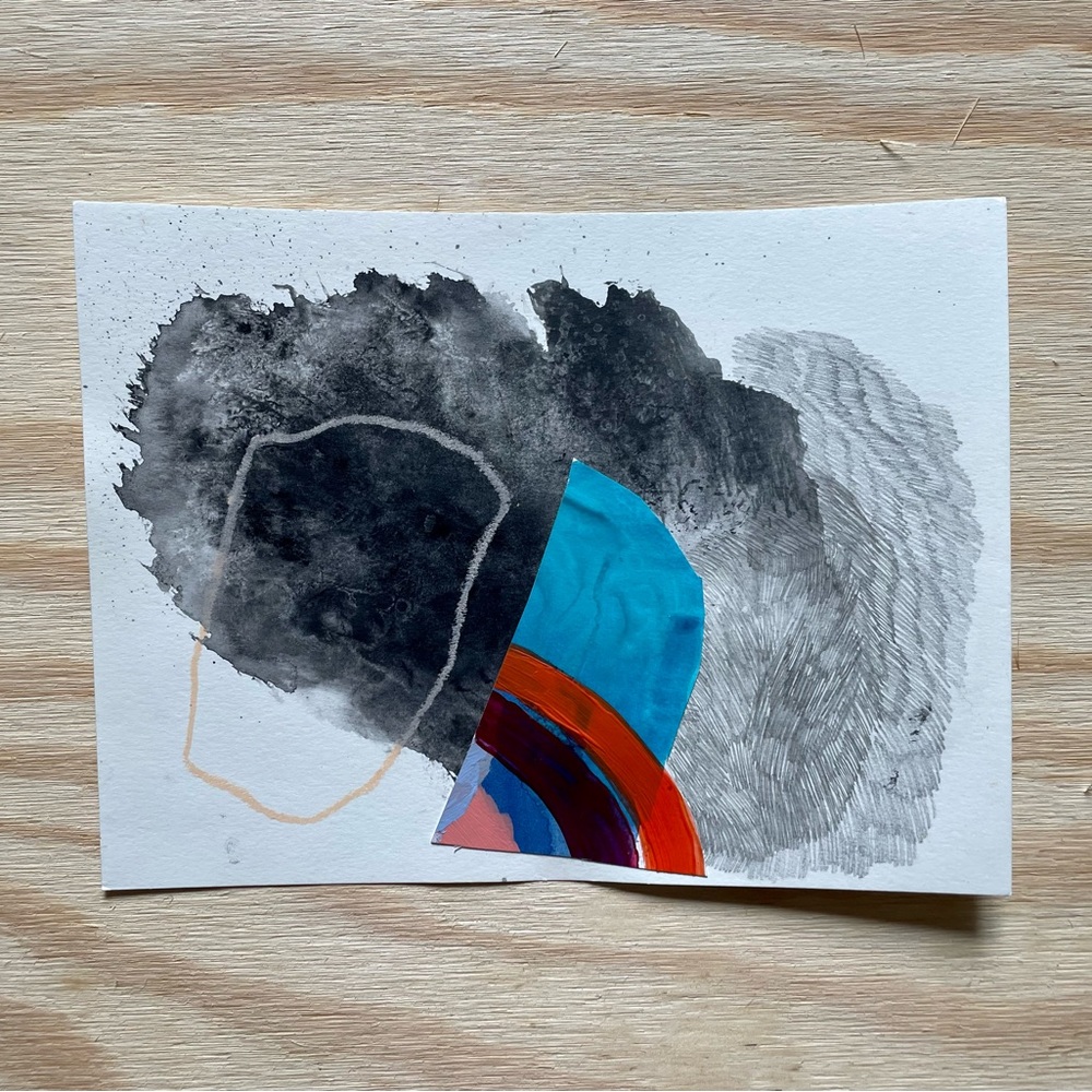 Mixed media abstract art